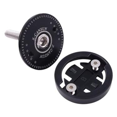 Imagem de UGPLM Suporte para cronômetro de bicicleta, peças de alumínio para ciclismo R530 R330 R310 R100, peças de reposição leves e fáceis de instalar, Preto