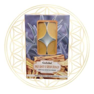 Imagem de Vela Aromática Para Rechaud Indiana Goloka, PALO SANTO E SÁLVIA BRANCA