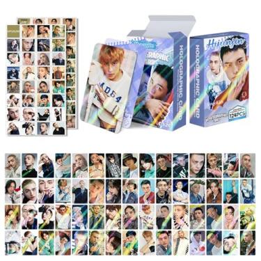 Imagem de Cartões fotográficos Stray Kids Laser Karma 124 peças com efeito holográfico Stray Kids Kpop Gift Lomo Cards Merch para meninos e meninas (Hyunjin)