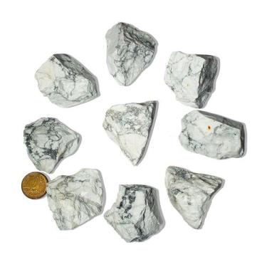Imagem de Howlita Bruta Natural - Pedra de 50 a 75g, 3 a 6cm - Classe B - Crista