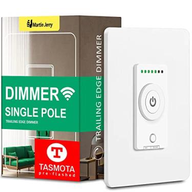 Imagem de Martin Jerry Interruptor De Dimmer Inteligente Tasmota Da , Design Rotativo, Luz Borda Traseira, Melhor Compatibilidade Com Lâmpadas Led, Precisa Fio Neutro E Wi-Fi 2.4G