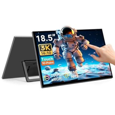 Imagem de Monitor Portátil 18,5''(Tela Sensível ao Toque), FHD 1080P, Suporta Duas Interfaces USB-C/HDMI, Alto Contraste 1000:1, 1920 * 1080 IPS, 250 cd/m², para Computadores Portáteis