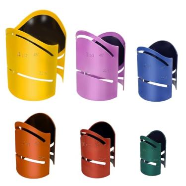 Imagem de Sthovd O kit de guia de corte de metal inclui tamanhos: 1-5/20.3 cm 1-7/20.3 cm 2-3/20.3 cm 2-7/20.3 cm 3-1/5.1 cm 4-1/5.1 cm Cortes de guia de corte de tubo a 45°, 90°, 22,5° e corte de sela, corte