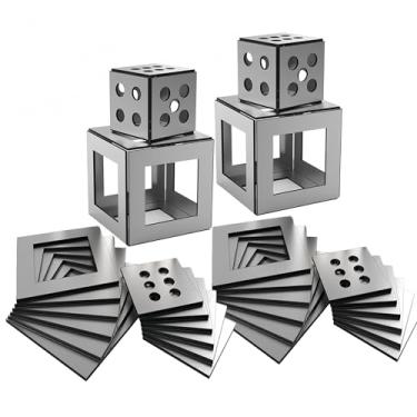 Imagem de Kit de prática de cupons de soldagem, placa de aço suave com moldura de dados de 24 cubos para iniciantes, calibre 17, espessura de 2 mm, kit de treinamento abrangente de aprimoramento de habilidades