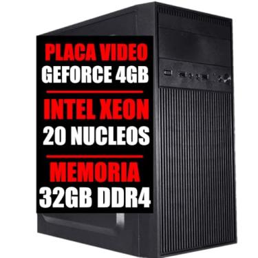 Imagem de Pc Servidor Cpu Xeon E5 20 Nucleos, GeForce 4Gb, 32GB DDR4, Ssd 480Gb (32GB DDR4)