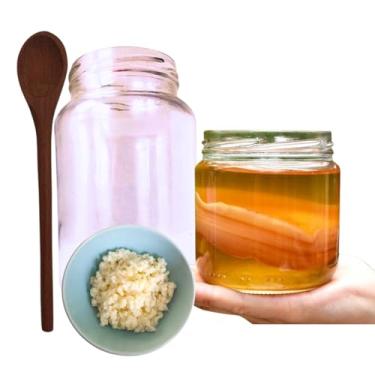 Imagem de Scoby Kombucha Original Fermentação Caseira + Colher de Pau + Kefir de Leite + Vidro 500ml