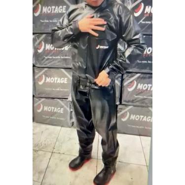 Imagem de Capa de chuva pvc - conjunto (motage racing) - RM (Logo Motage Racing)