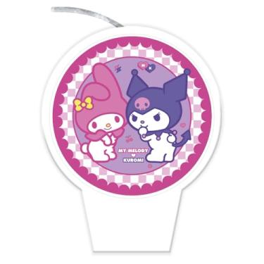 Imagem de Vela Plana My Melody E Kuromi - Embalagem com 1 unidade.
