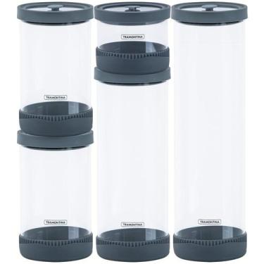 Imagem de Jogo De Potes Herméticos Tramontina Vidro Purezza 5 Pç