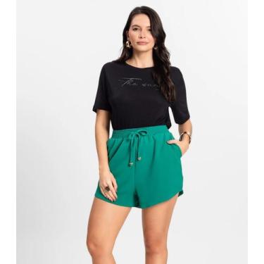 Imagem de Shorts Feminino Molecotton de Vicose Rovitex Marrom, GG, Marrom