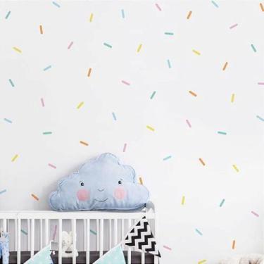 Imagem de Adesivo de Parede Infantil Confeitos Coloridos Tons Pasteis - 200 Unid