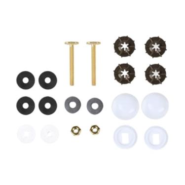 Imagem de BLWOTMOR Parafusos de Substituição para Piso de Vaso Sanitário à Prova de Ferrugem para Banheiro, Kit de Parafusos Resistentes Faça Você Mesmo para Piso de, B Set, Tamanho real