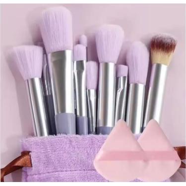 Imagem de Kit Com 13 Pincéis Maquiagem Macios Pó Sombra Base Contorno - Beauty M