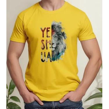 Imagem de Camisa Camiseta Adulto Masculina Feminina Algodão Yeshua Leão Moda Gos