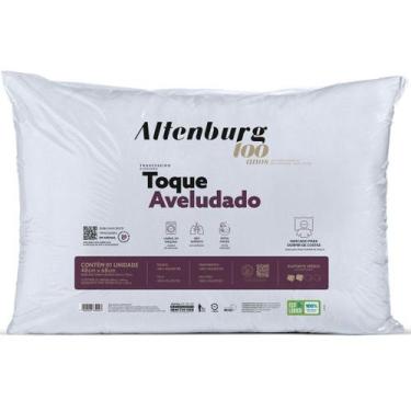Imagem de Travesseiro Toque Aveludado Suporte Médio 48x68cm Altenburg Branco