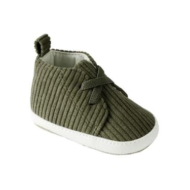 Imagem de Carter's Tênis para bebês e crianças pequenas – cano alto para meninos – 0 3 meses (veludo verde-oliva)