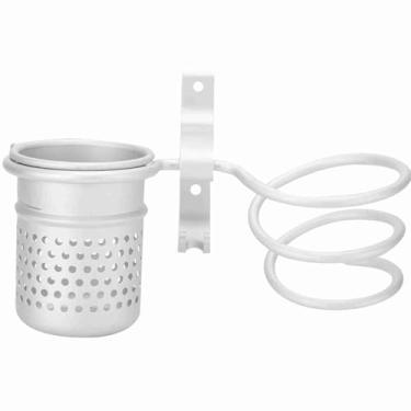 Imagem de Cryfokt Suporte para Secador de Cabelo, Organizador Montado na Parede, Rack de Banheiro à Prova de Ferrugem para Economizar Espaço (fosco-c7)