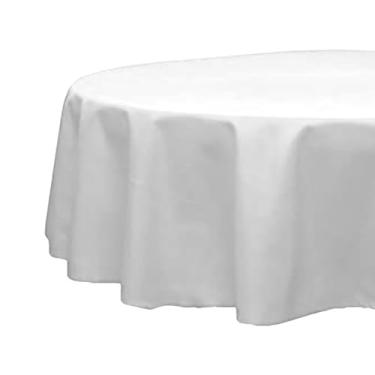 Imagem de Toalha de mesa redonda de plástico premium de 213 cm