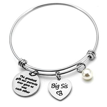 Imagem de Sister Gifts The Greatest Gift Our Parents Ever Gave Us Was Each Other Pulseira Pulseira Sister Jewelry, Medium, Aço inoxidável, Sem Pedra Preciosa
