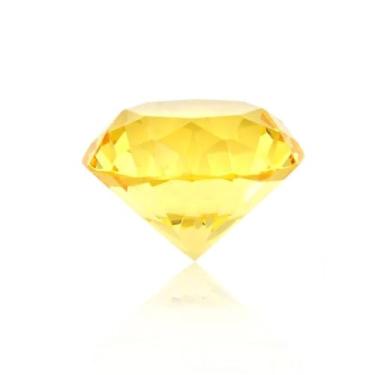Imagem de Processo de corte de diamante de cristal artificial ornamento de diamante colorido multicolorido mesa criativa (5 cm, amarelo)