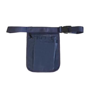 Imagem de Bolsa de cintura de servidor com cinto ajustável, organizador de avental de garçom de restaurante - Bolsa de armazenamento de avental de servidor utilitário para ferramentas (azul)