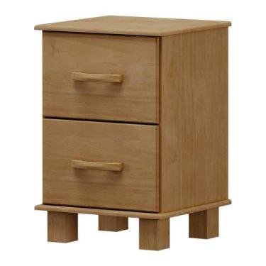 Imagem de Mesa De Cabeceira Madeira Maciça 2 Gavetas 42 Cm 1137 Freijo Milani St