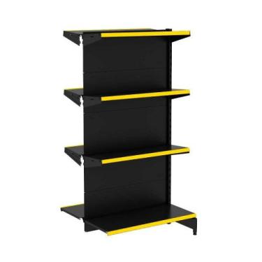 Imagem de Gondola Centro 142 Amapa Flex Continuação Preto 8 Bandeja Am - Amapá