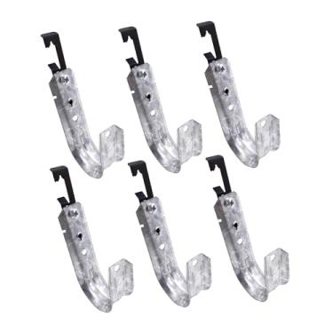 Imagem de NonMiFyR Conjunto de 6 ganchos em J para suporte de cabos com presilhas tipo asa de morcego, ideais para fixação de fios em forros de teto, Largura 50.8 Mm