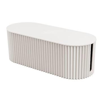 Imagem de Eacam Caixa de Armazenamento de Placa de Tomada de Mesa Com Design Coberto, à Prova D'água e à Prova de Poeira, Adequada como Presente para Familiares, Vizinhos, Amigos e (Branco Tamanho Pequeno)