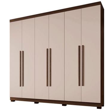 Imagem de Guarda Roupa New Master 6 Portas Benetil Imbuia/off White
