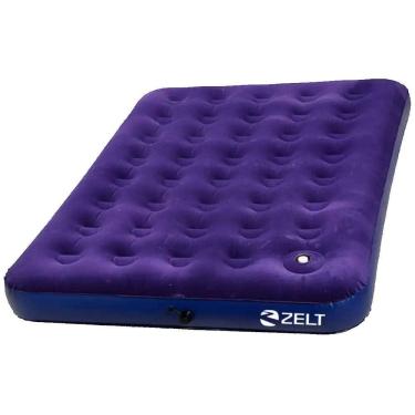 Imagem de Colchão Inflável Multiuso Casal Com Inflador Mecânico De Pé 191x137x22 Cm Zelt