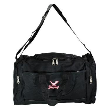 Imagem de Mala de Viagem Preta Com Bolsos Laterais Alça Ajustável - Idea