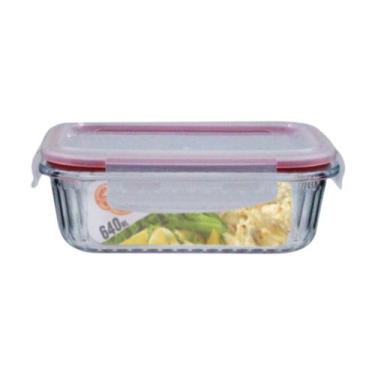 Imagem de Pote 640ml Vidro Hermético Anel Vedação Canelado - ECOS