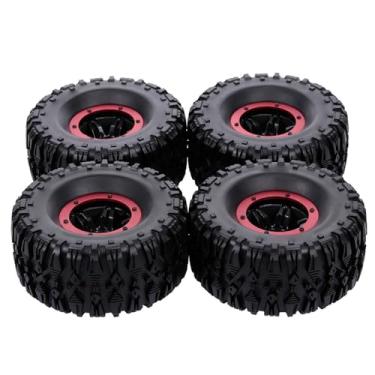 Imagem de Eacam Roda de Pneu Inflável de Borracha Rc, 4 Unidades, 135mm 2.2 Tamanhos para Carro Rc Hsp Redcat Axial Scx10 D90 Hpi, Adequado para Todos Os Terrenos