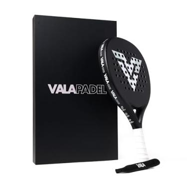 Imagem de VALA Uma raquete de padel – fibra de carbono leve, design absorvente de choque, formato redondo, textura de aderência extra para spin e controle, Pala para homens - mulheres, ideal para jogadores