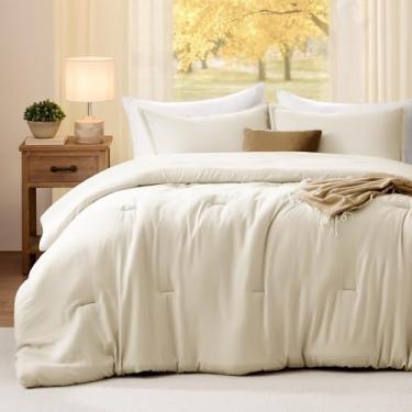 Imagem de Quataly Conjunto de edredom queen extragrande, comprimento extra adequado para colchões grossos, 3 peças, edredom para todas as estações, tamanho queen extragrande (248 cm x 2 fronhas)