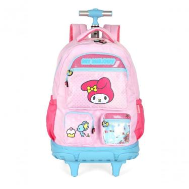 Imagem de Mochila Com Rodas Amigos Da Hello Kitty Rosa - Unico Rosa