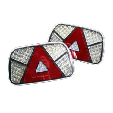 Imagem de 1 conjunto de 12 V 24 V LED para carro e caminhão, luz traseira, freio, luz de neblina, lâmpada de sinalização, 6 fios, chicote de fiação, reboque, caravana, caminhão