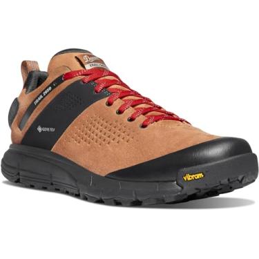 Imagem de Danner Tênis masculino Trail 2650 impermeável de 7,6 cm – Cabedal de couro e tecido durável com forro Gore-Tex respirável e sola de tração Vibram, Marrom/Vermelho - Camurça, 10 Wide