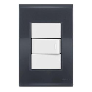 Imagem de 1 Interruptor Paralelo - Tramontina Liz Grafite / Branco