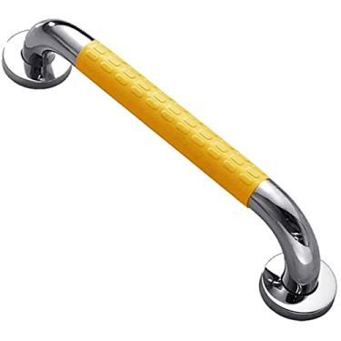 Imagem de LUOFDCLDDD Barra de apoio de segurança, barras de apoio para deficientes cromadas, corrimão para banheiro e banheira, aderência de montagem na parede com alça de plástico ABS trilho de suporte