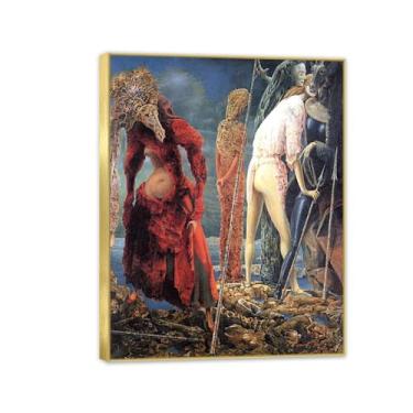 Imagem de Pôster Max Ernst The Antipope Reprodutions of Famous Paintings Surrealism Wall Art Canvas Max Ernst Decoração de parede para presentes de sala de estar 40x30 cm emoldurado