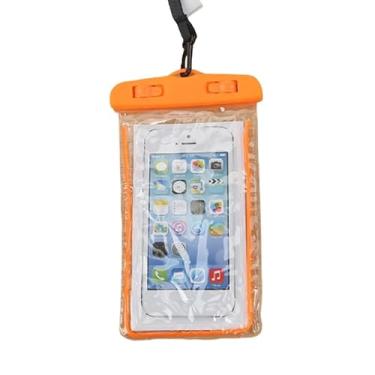 Imagem de Bolsa Impermeável Universal para Celular – Prova d'Água, Ideal para Praia e Piscina(1,Laranja)
