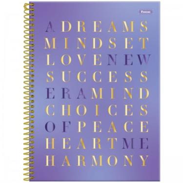 Imagem de Caderno Universitário Capa Dura 10 Matérias Blush Foroni Estampa 1