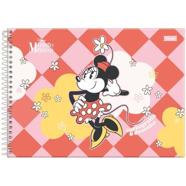 Imagem de Caderno De Cartografia E Desenho Espiral Capa Dura Minnie Vintage 80 Folhas Foroni Estampa 2