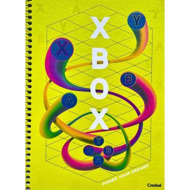 Imagem de Caderno Espiral Capa Dura Universitário A4 Xbox 80 Folhas Credeal Estampa 1