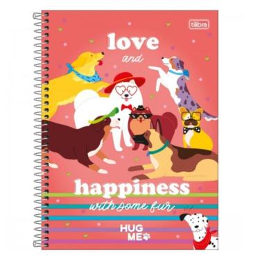 Imagem de Caderno Universitário Capa Dura A4 16 Matérias 256 Folhas Hug Me Tilibra Estampa 2
