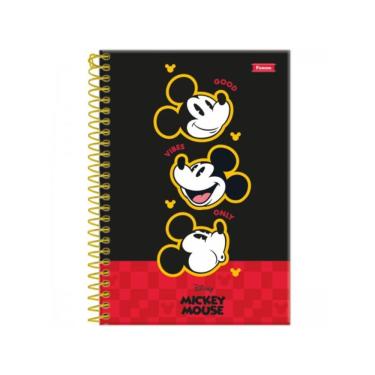 Imagem de Caderno Espiral Mickey Mouse Vintage 1/4 80 Folhas Foroni Estampa 3
