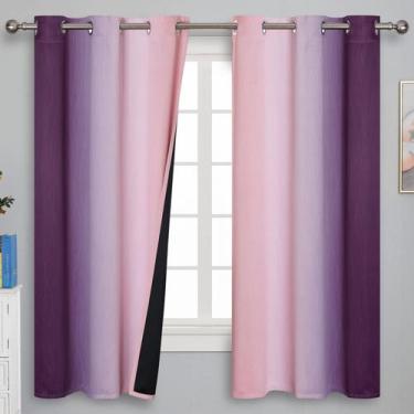Imagem de Cortinas Estelar Textiler Ombre Blackout 160x160 cm Rosa y Púrpura