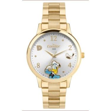 Imagem de Relógio Condor Feminino Ref: Co2035nta/4k Dourado Pato Donald